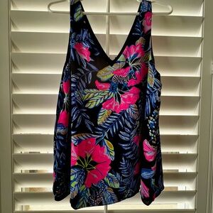 Lilly Pulitzer Floral Tank Top - Pink and Blue